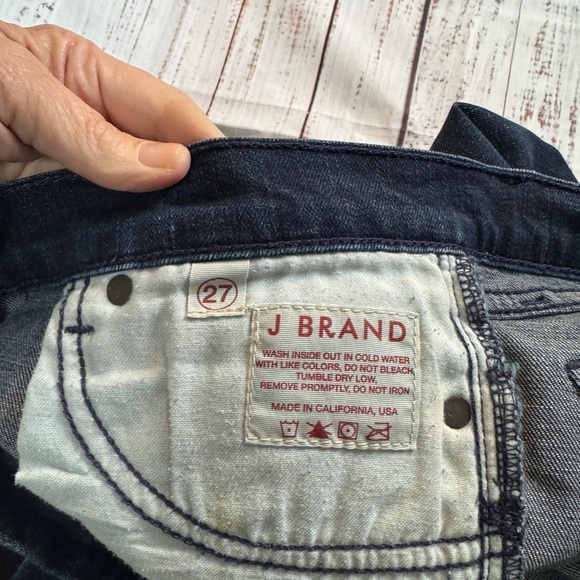 J BRAND | Cigarette Leg Dark Wash Denim Jeans Women’s Size 27 X 30” - Picture 6 of 7
